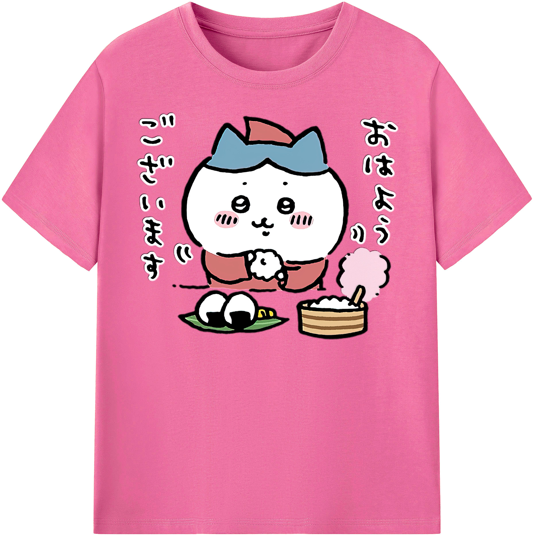 （画像用） ちいかわ ハチワレ Chii-kawa hachiware レディースカジュアルプリントTシャツ（綿100％）